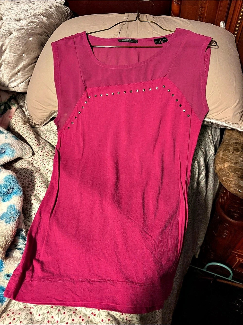 Mexx Embellished Pink Tank Top Size Medium
